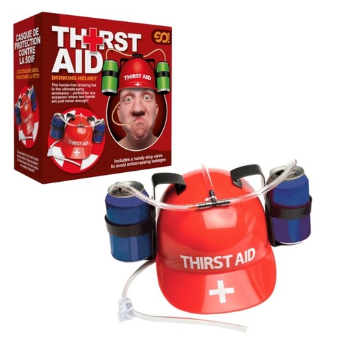 Thirst aid helmet drinking hat - aid,