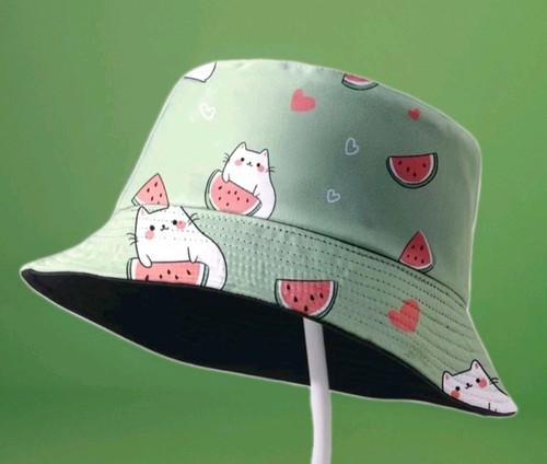 Watermelon cats bucket hat - bucket,