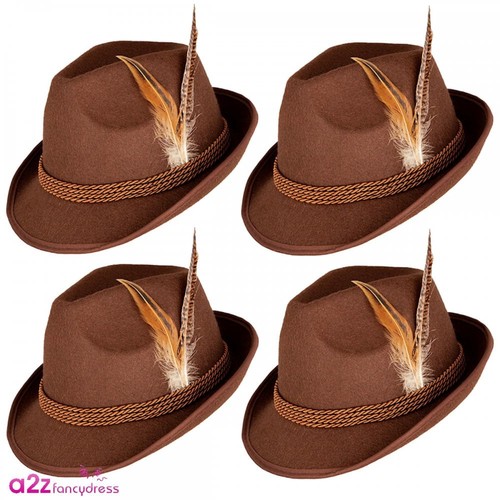 Mens brown oktobefest hats - mens, 4