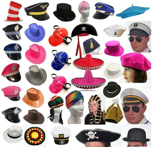Fancy dress hats cowboy pirate - hats,