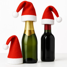 24 Mini Santa Hats Bottle