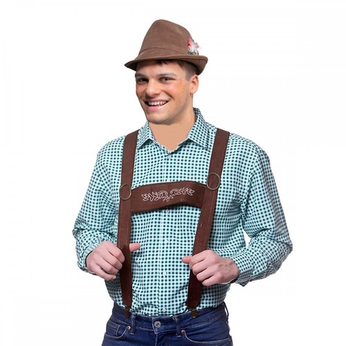 Mens oktoberfest faux suede - faux,