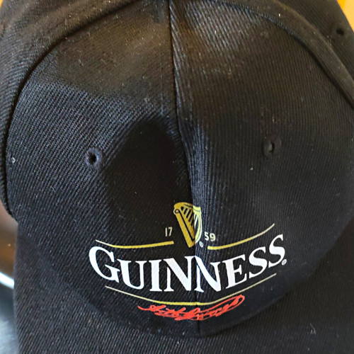 Guinness black cotton baseball - black,