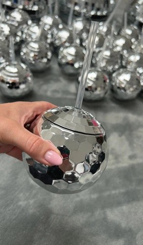 Disco ball drink cups with - disco,