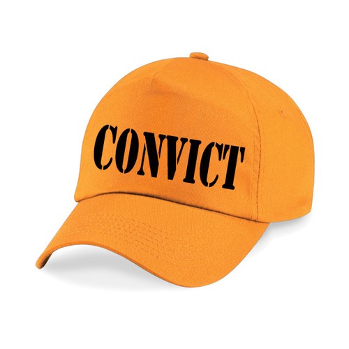 Convict printed baseball - convict, cap
